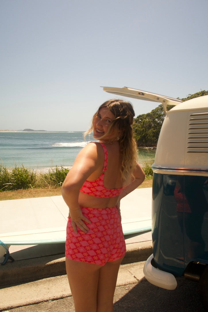 Maya Surf Shorts -CORALICIOUS