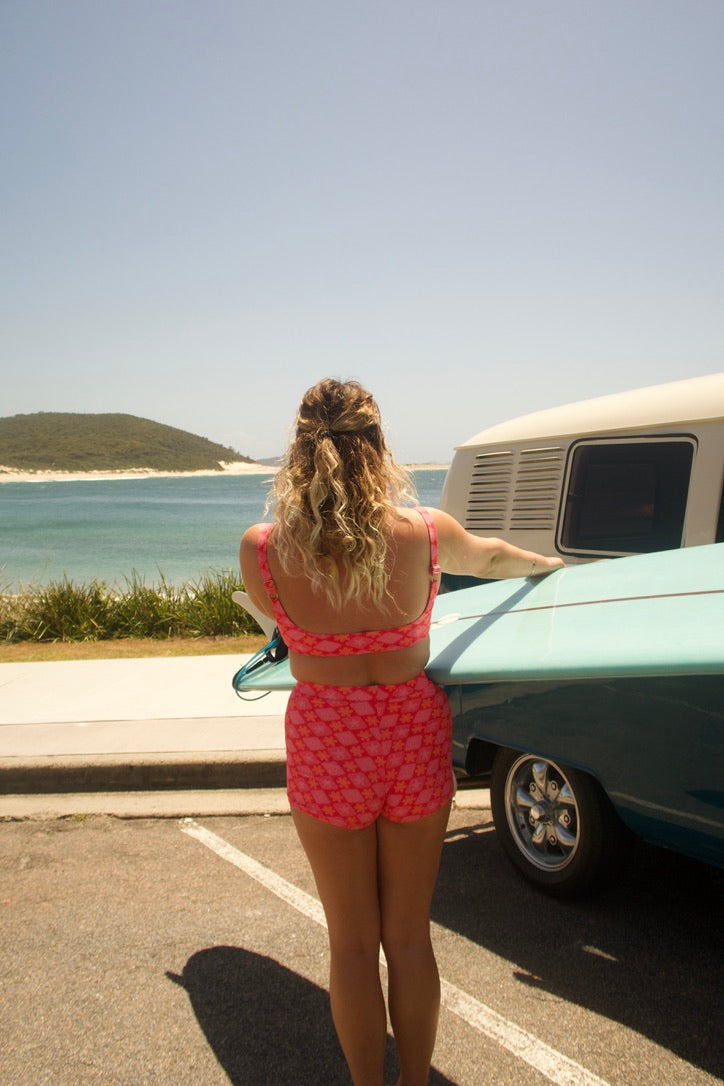 Maya Surf Shorts -CORALICIOUS