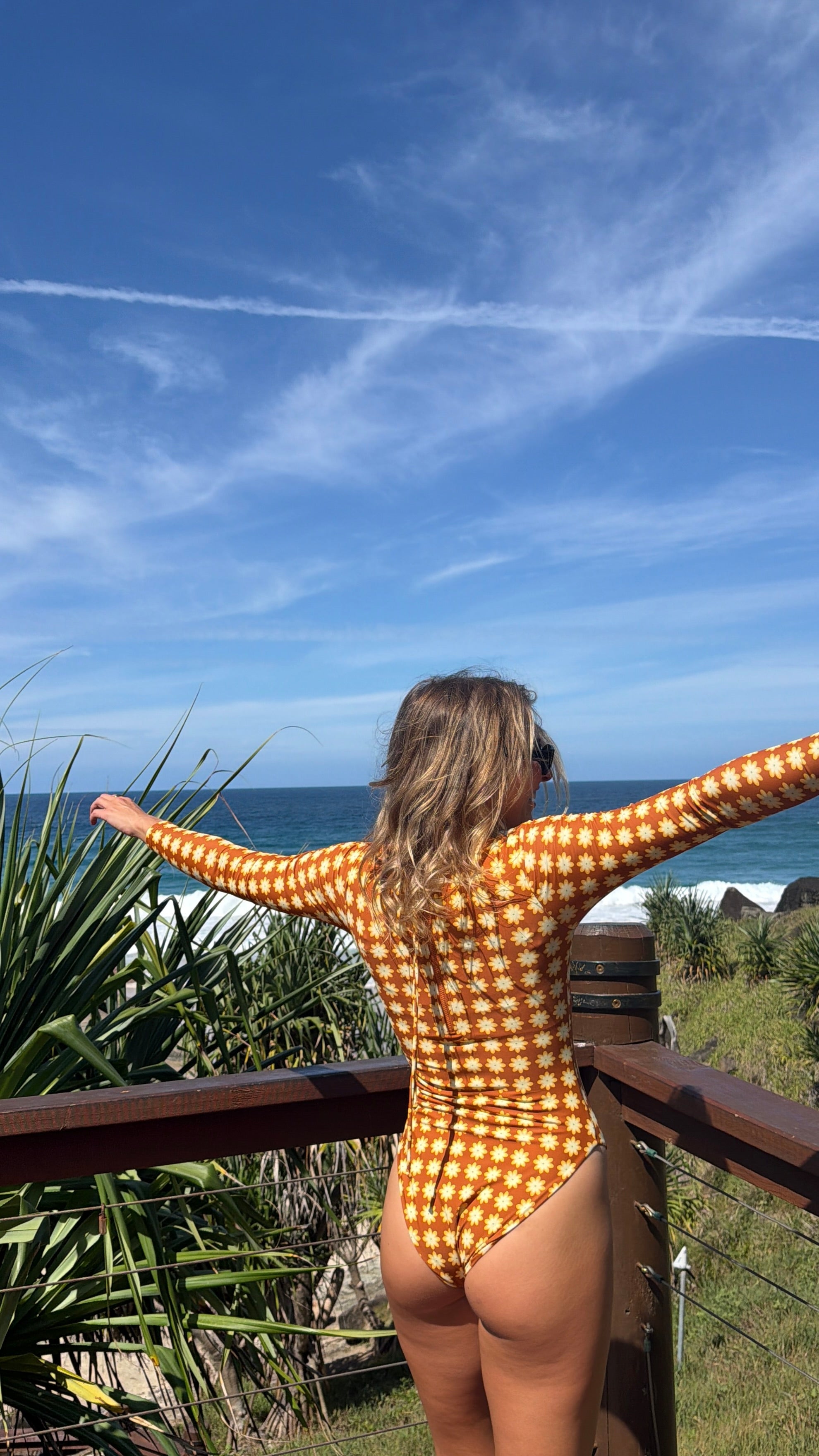 Jemma Long Sleeved Surfsuit- CHOCOLATE