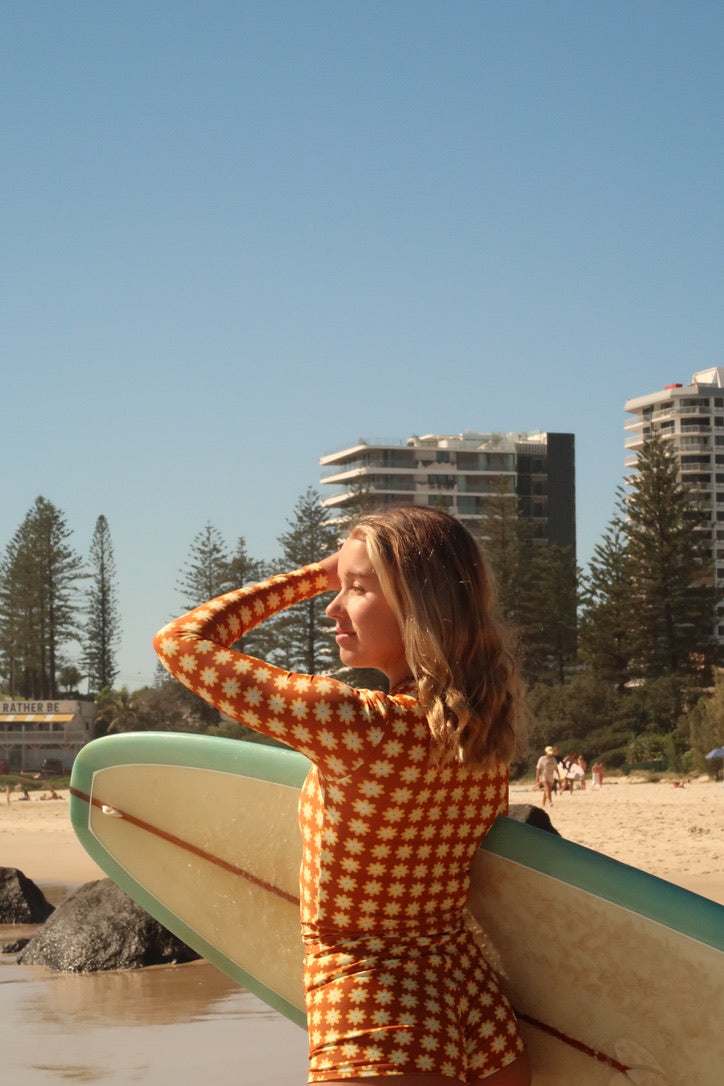 LONG SURF RASHIE - Chocolate