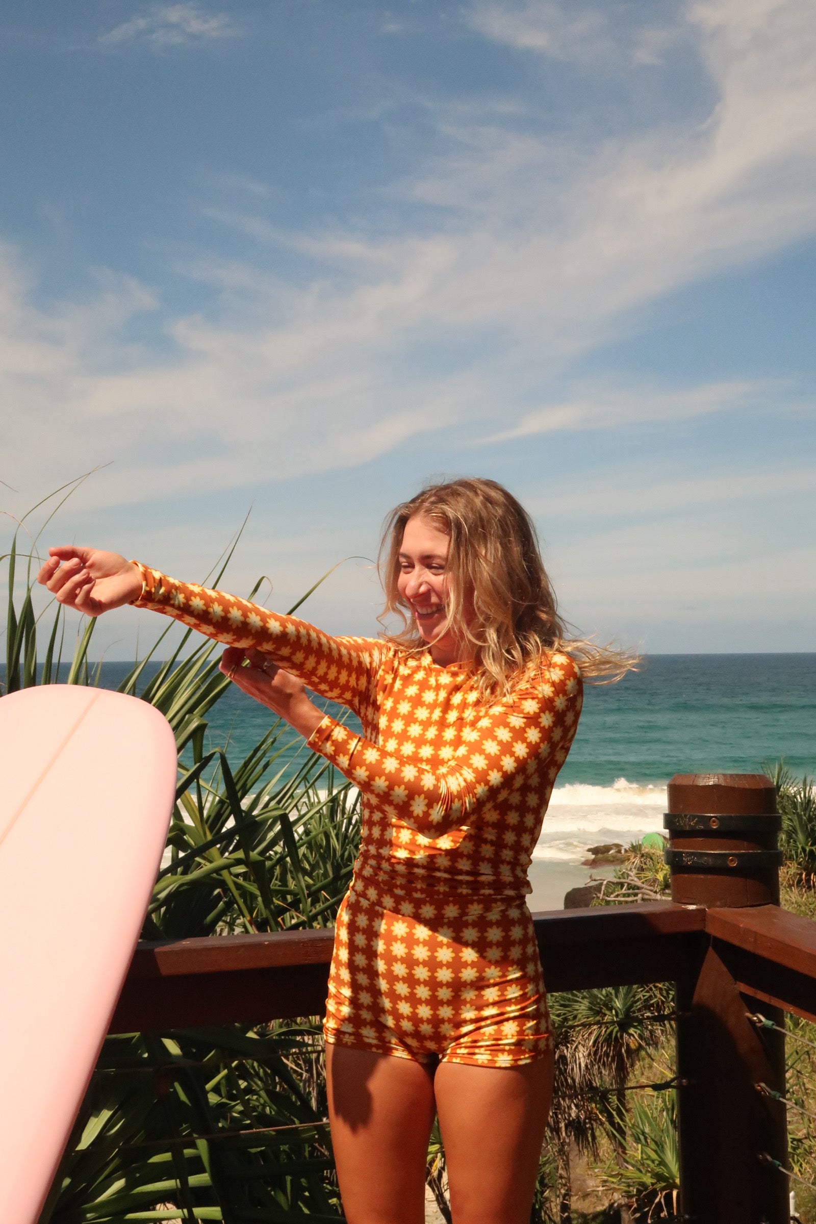LONG SURF RASHIE - CHOCOLATE