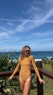 Jemma Long Sleeved Surfsuit- CHOCOLATE