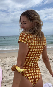 Ella Surf Rash Guard- CHOCOLATE