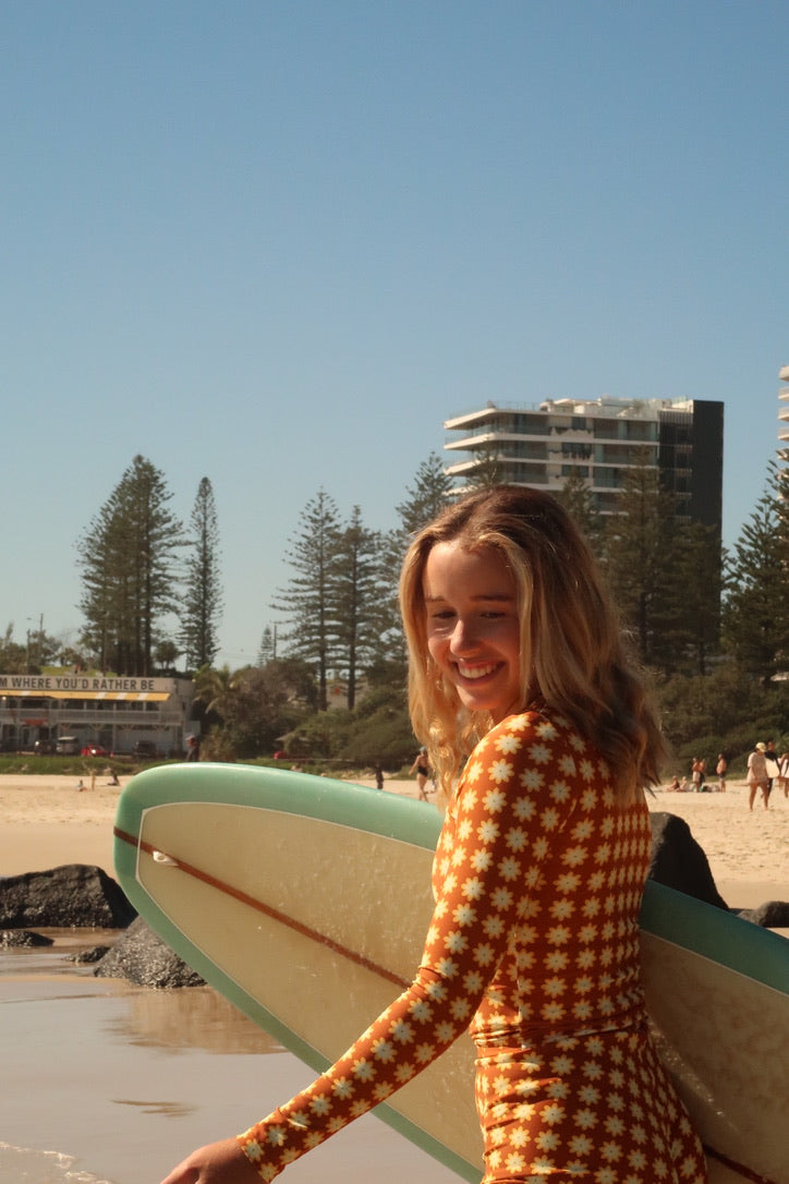 LONG SURF RASHIE - Chocolate