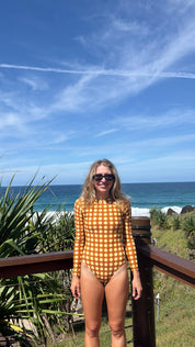 Jemma Long Sleeved Surfsuit- CHOCOLATE