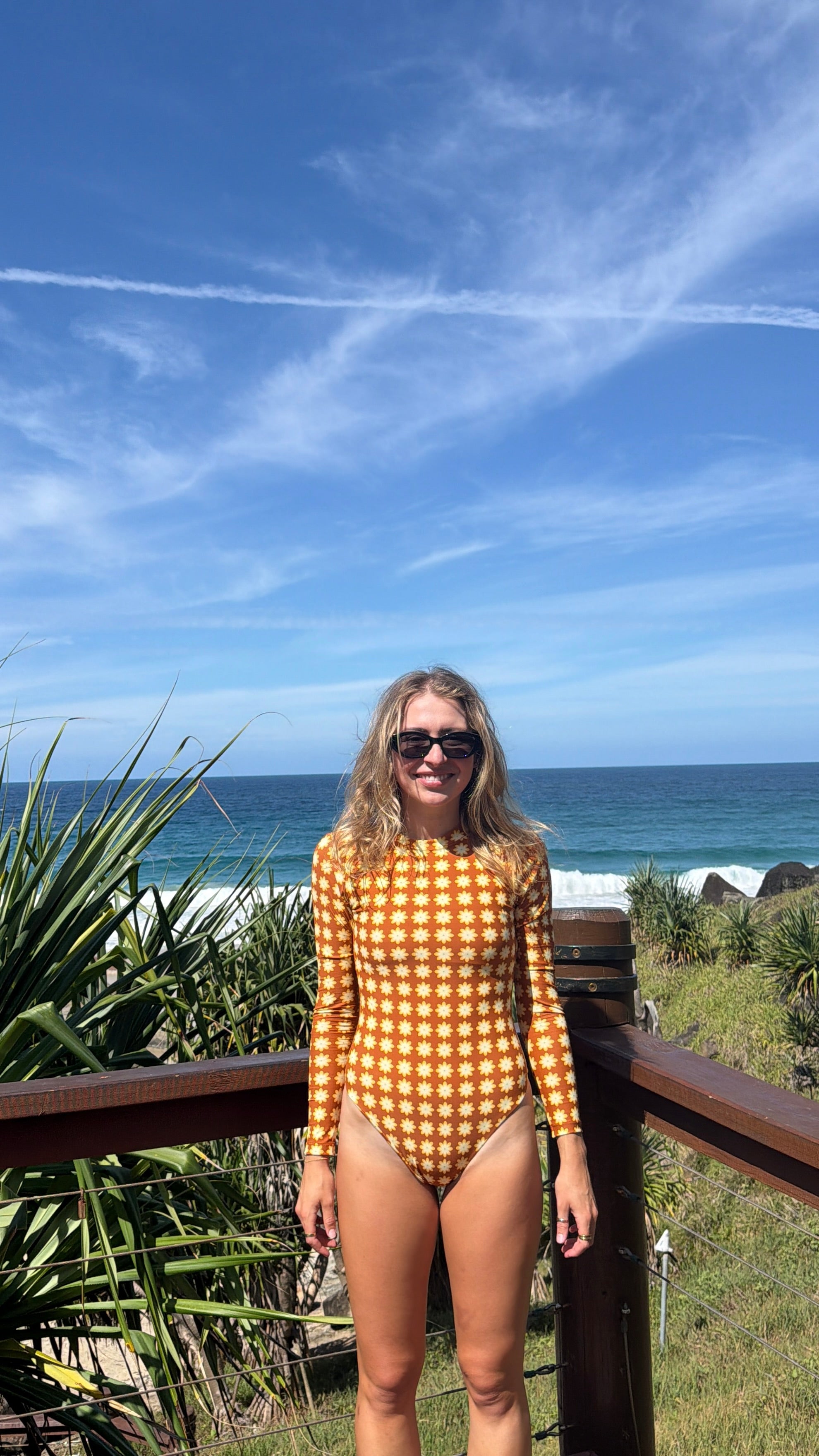 Jemma Long Sleeved Surfsuit- CHOCOLATE
