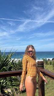 Jemma Long Sleeved Surfsuit- CHOCOLATE