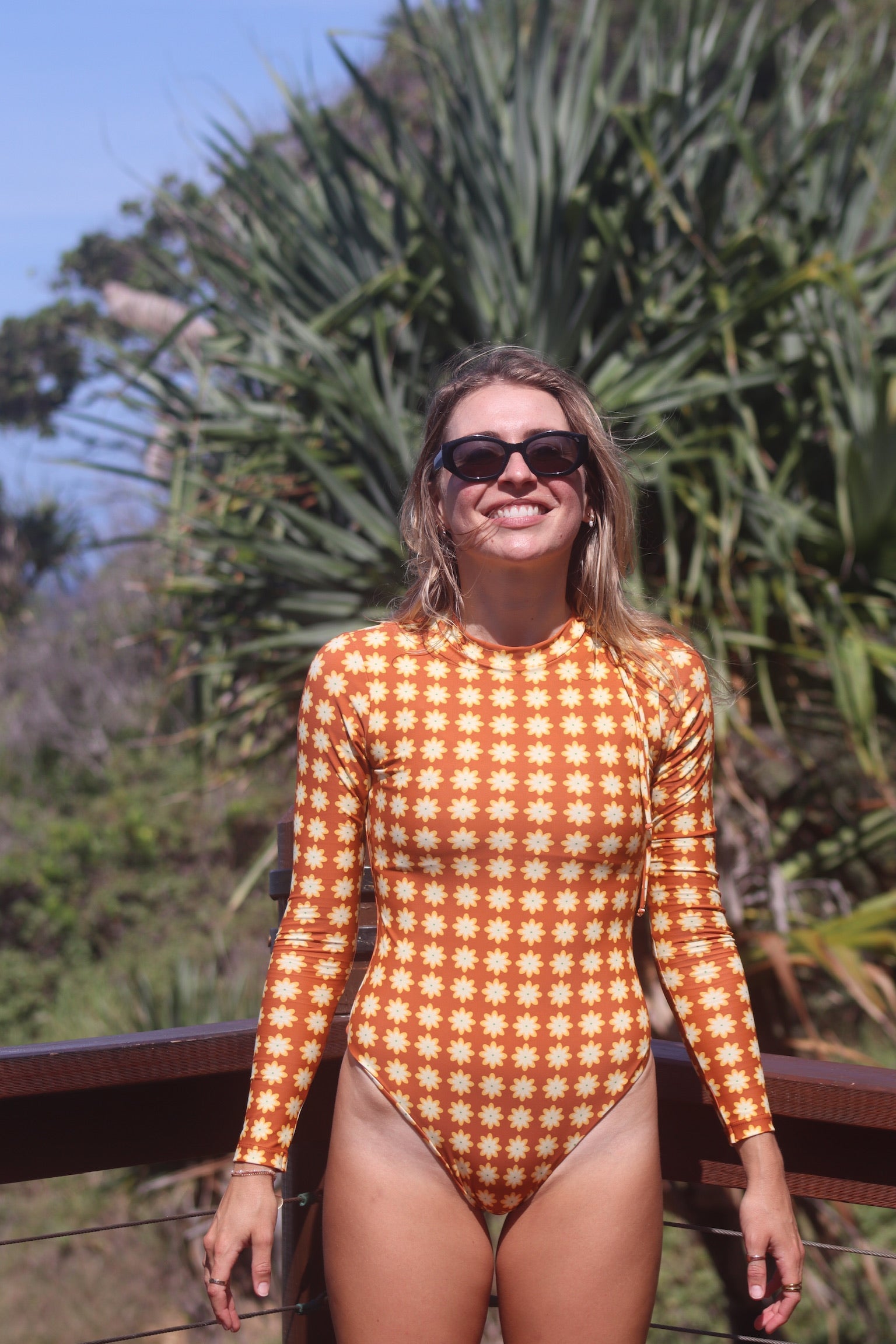 Jemma Long Sleeved Surfsuit- CHOCOLATE