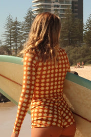LONG SURF RASHIE - CHOCOLATE