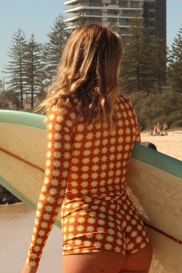 LONG SURF RASHIE - Chocolate