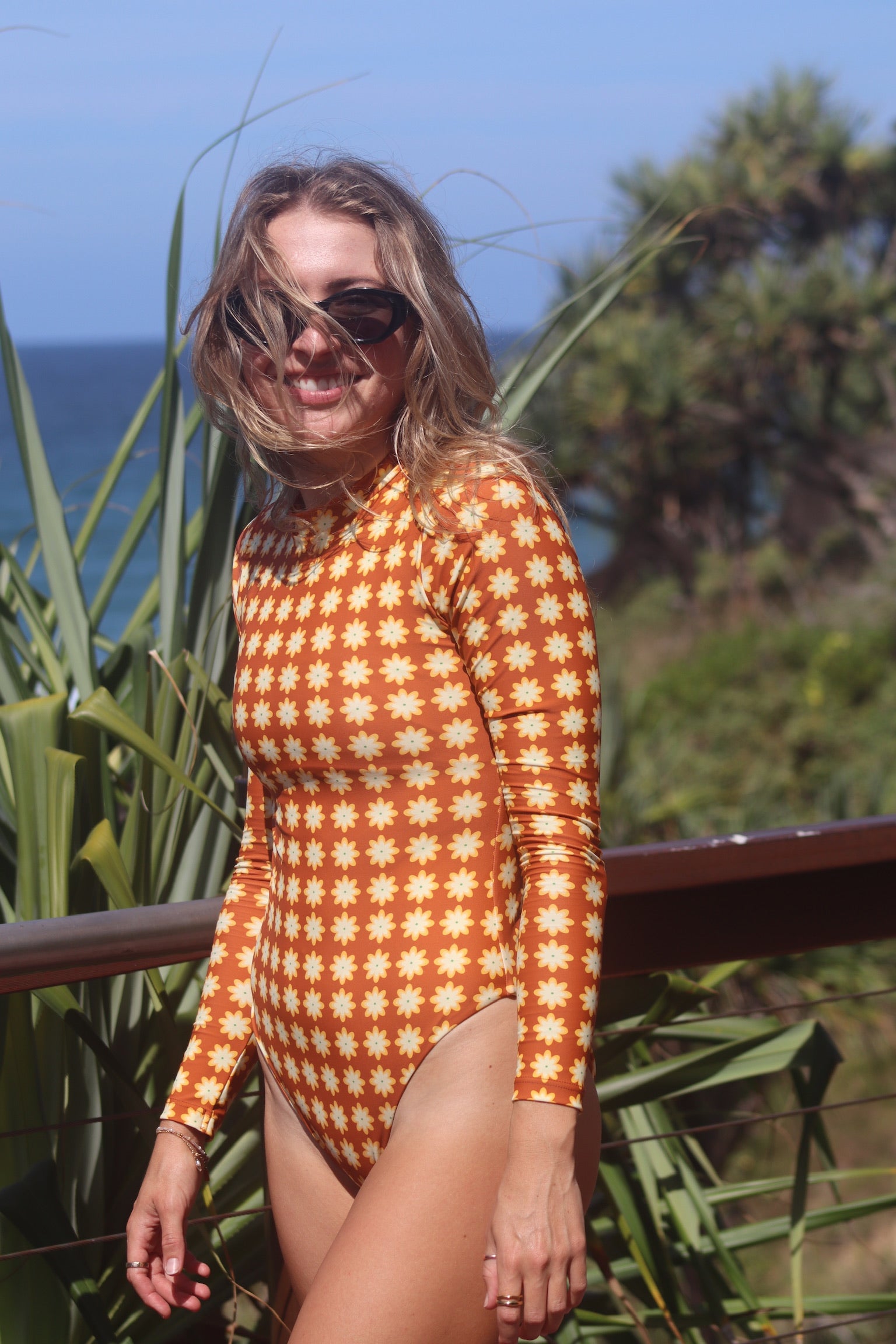 Jemma Long Sleeved Surfsuit- CHOCOLATE