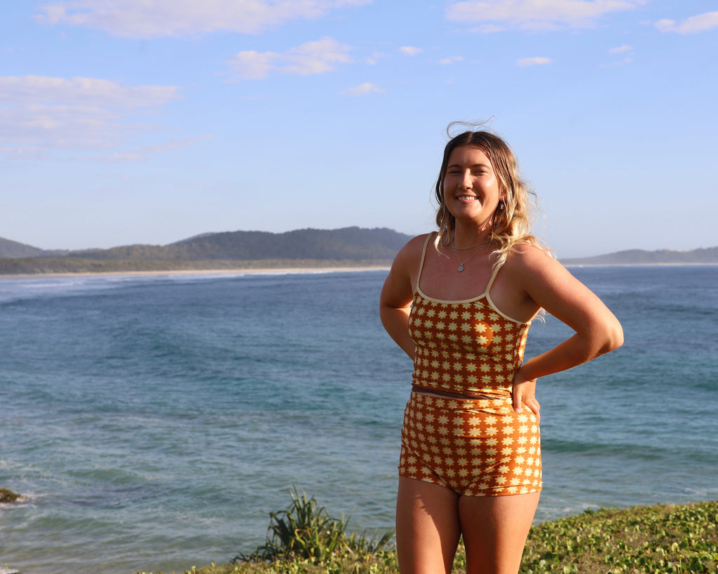 Kaitlin Surf Tank -CHOCOLATE