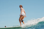 womens sustainable swimwear made for surfing, recycled plastic swimwear, eco friendly