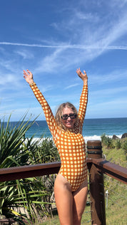 Jemma Long Sleeved Surfsuit- CHOCOLATE