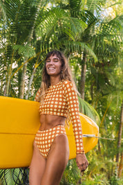 Haven Long Sleeve Surf Top- Chocolate