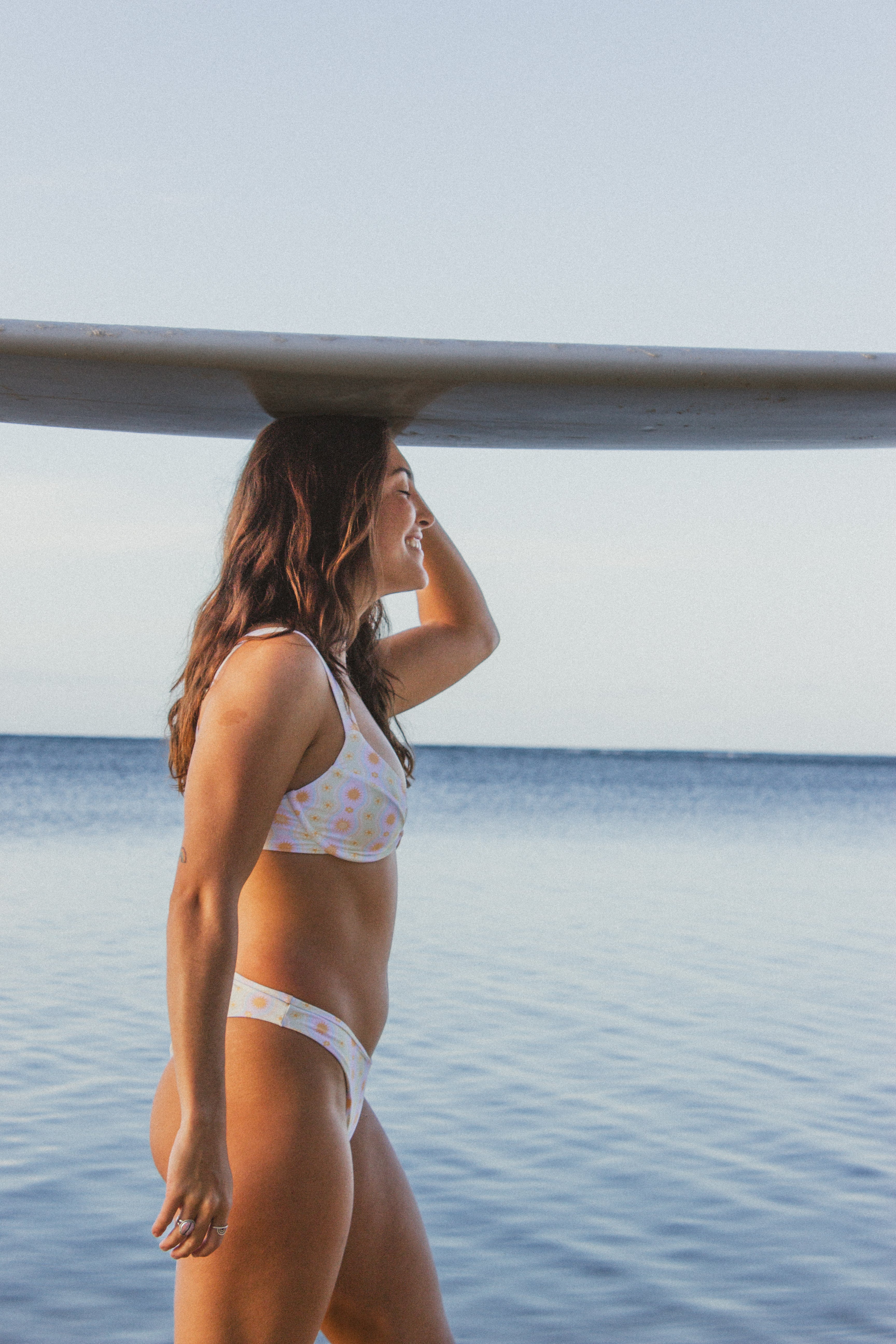 womens sustainable swimwear made for surfing, recycled plastic swimwear, eco friendly