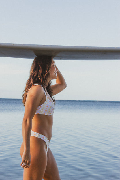 womens sustainable swimwear made for surfing, recycled plastic swimwear, eco friendly