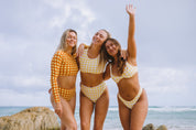 womens sustainable swimwear made for surfing, recycled plastic swimwear, eco friendly