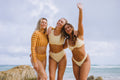 womens sustainable swimwear made for surfing, recycled plastic swimwear, eco friendly