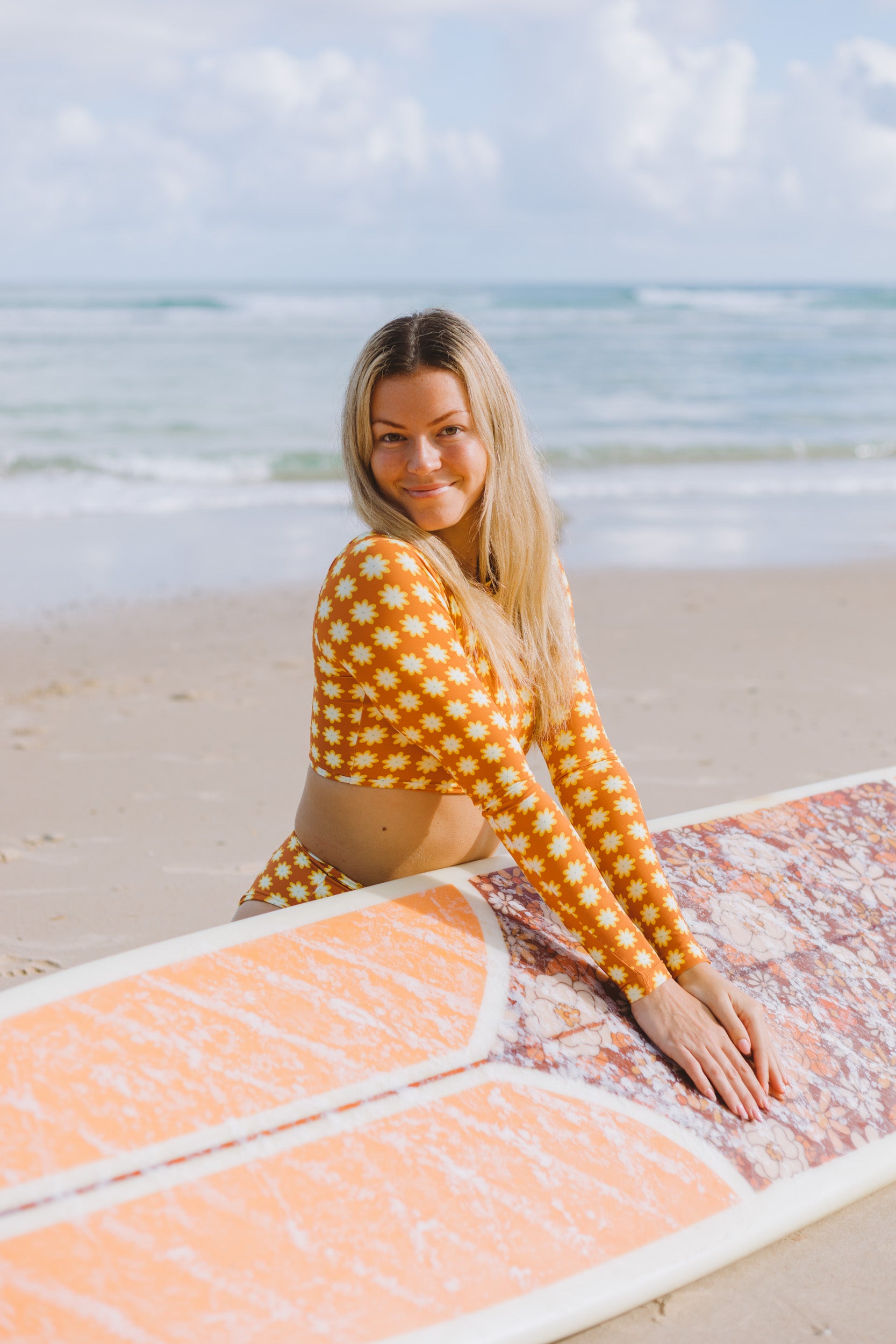 Haven Long Sleeve Surf Top- Chocolate